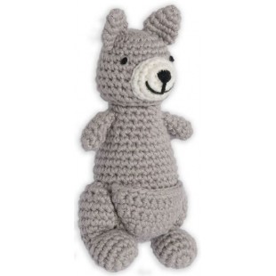 Little Linen Crochet Rattle Kind Kangaroo